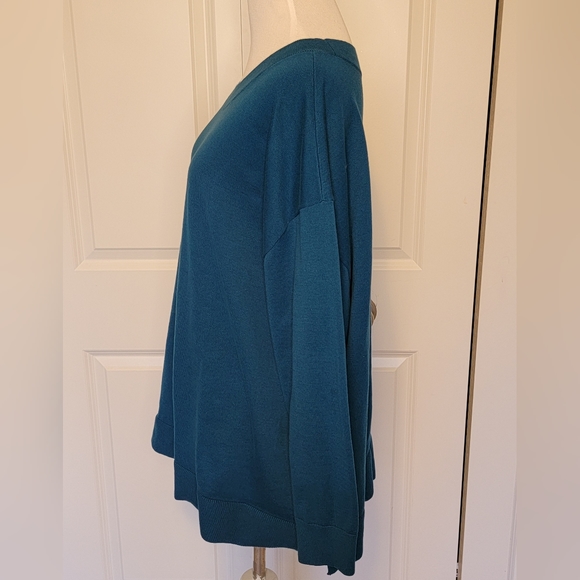 Lands' End Women's Plus Size Scoop Neck Sweater in Midnight Blue - 3X - Picture 9 of 10